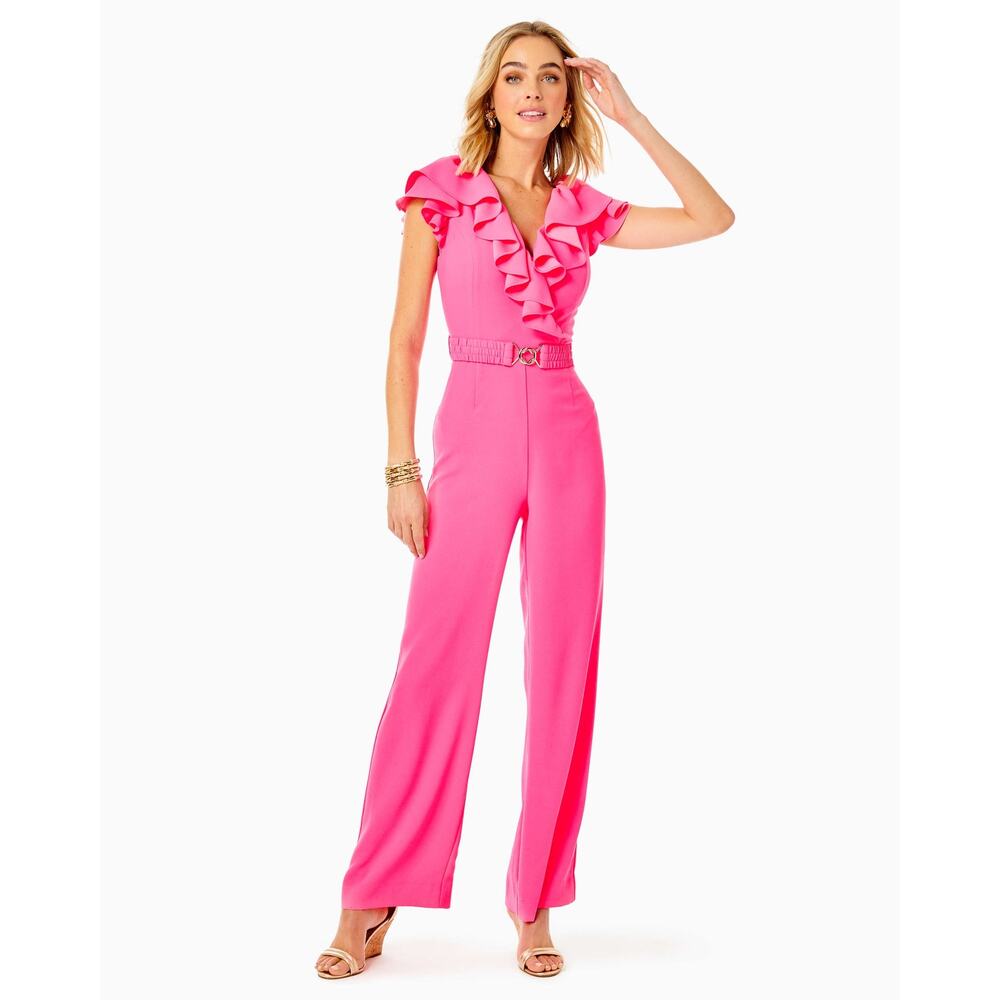 Lily Pulitzer Cassian Jumpsuit - Aura Pink Size 0 NWT - No box